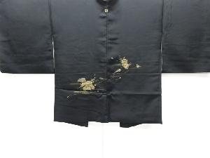 貝桶模様織出し一ツ紋絵羽織